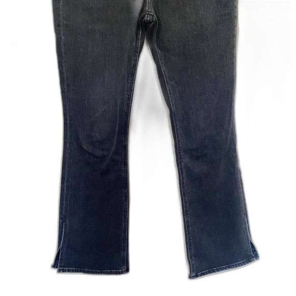 Sly Jeans Split Bootcut Jeans Black Wash Denim High Rise Size 26 Waist - Picture 3 of 6